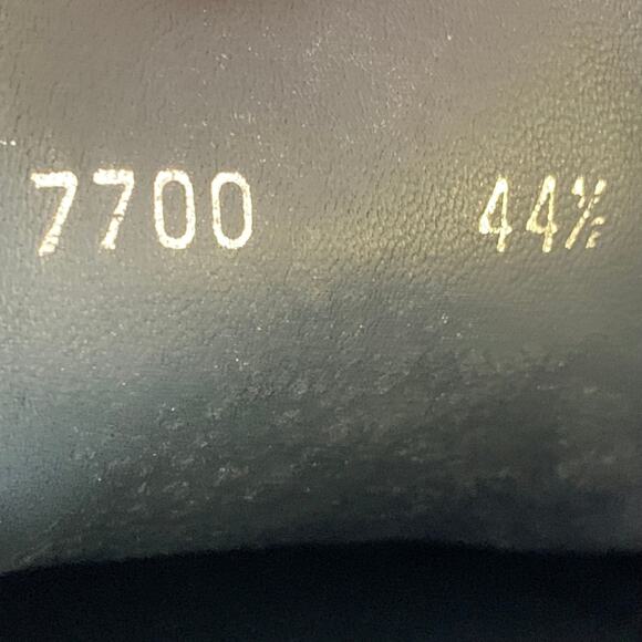 ROBERTO CAVALLI Size 11.5 Navy Silver Logo Embroidery Leather Drivers Loafers - Picture 8 of 8